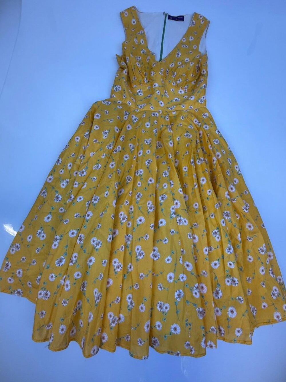 Couture Wardrobe for Mona Yellow Floral Dress J4-28
